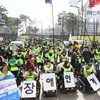 퇴근길 수원역 '교통마비'...장애인차별철폐공동투쟁단 